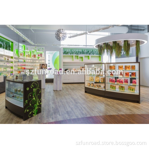 Cosmetic Shop Display Furniture Table Interior Design